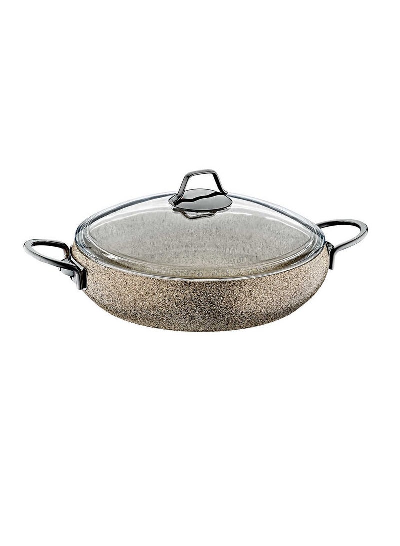 OMS Sand Storm 9pcs Granite Cookware set 20 , 24 ,28 Cm Casserole , 28 Cm Shallow Casserole and 26 Cm Frypan-Made In Turkey - Image 4