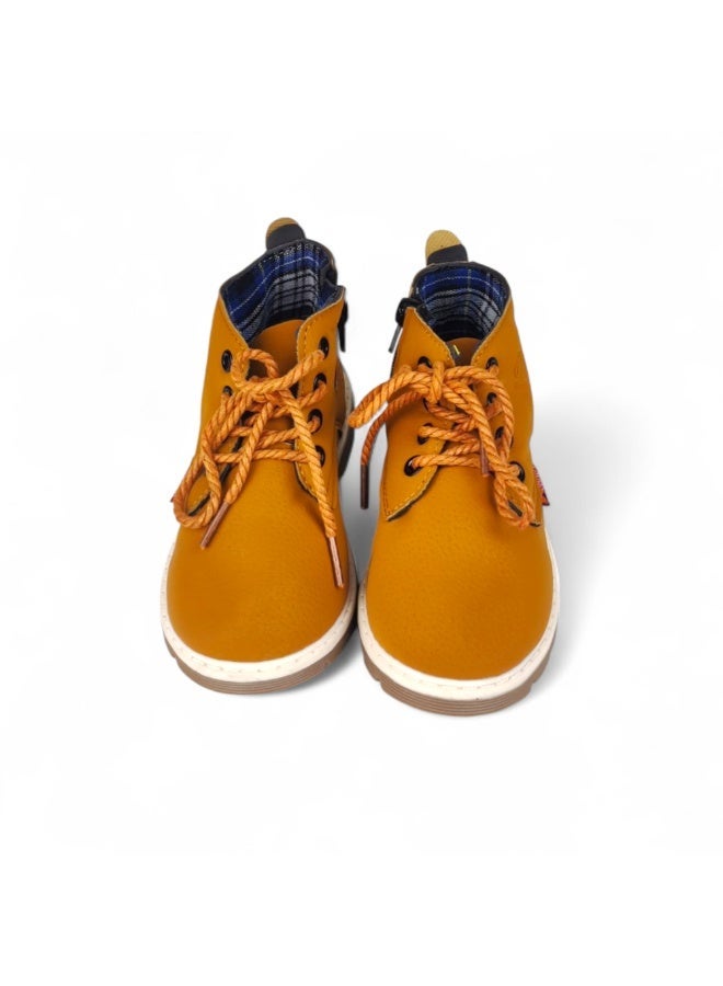 Kids Safety Sport Shoes – Camel Color - Image 1