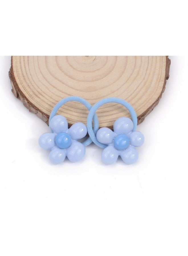 BIANHUAN Baby Girl Elastic Hair Ties with Flower,1.2'' Small Ponytail Flower Holder,Boutique Tiny Rubber Band for Toddlers,Hair Ties No Damage Hair Accessories for Girls Toddlers Kids (Multi-colored B) - Image 3