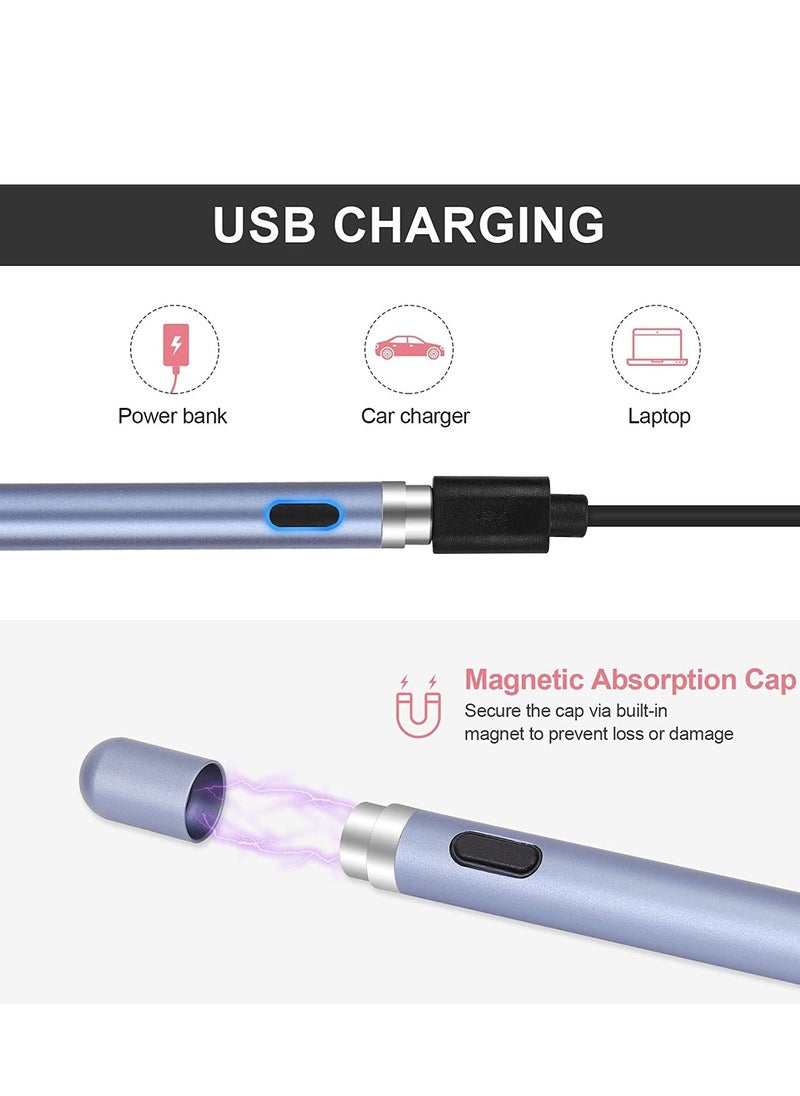 ELTRAZONE - Active Stylus Pens for Touch Screens, Rechargeable Digital Stylish Pen Pencil Universal for iPhone/iPad Pro/Mini/Air/Android and Most Capacitive Touch Screens - Image 1
