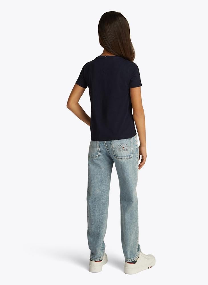 TOMMY HILFIGER - Kids Tommy Script Ss T-Shirt - Image 1