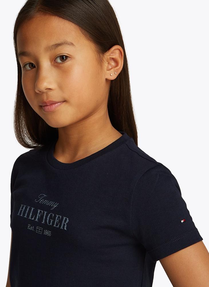 TOMMY HILFIGER - Kids Tommy Script Ss T-Shirt - Image 1