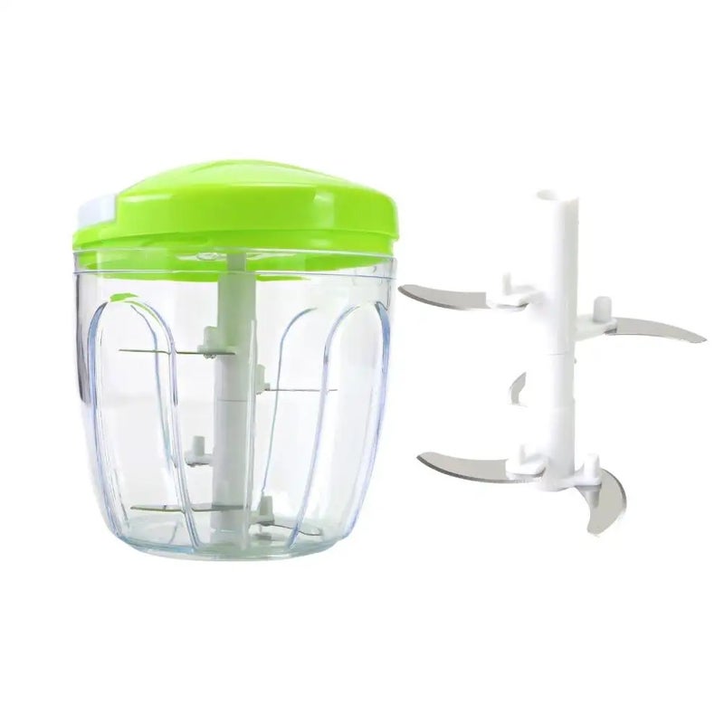 Easy Spin Cutter Food Chopper Bowl- Green - Image 1