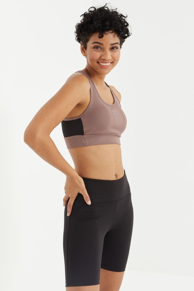 Tommy Life Dusty Rose Cross Back Detail Slim Fit U Neck Padded Women's Sports Bustier - 97121 - Image 5