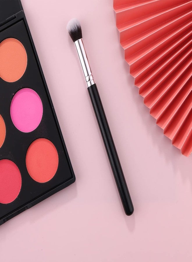 IPRESTA Angled Blush Brush with Black Wooden Handle Bonic wool fiber shadow makeup brush (E19) - Image 2