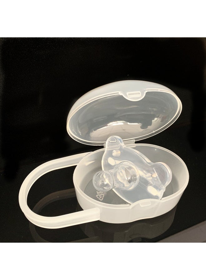 Liquid Super Soft Bear Pacifier Anti-flatulence Silicone Baby Sleeping Type Baby Play Mouth Pinduoduo