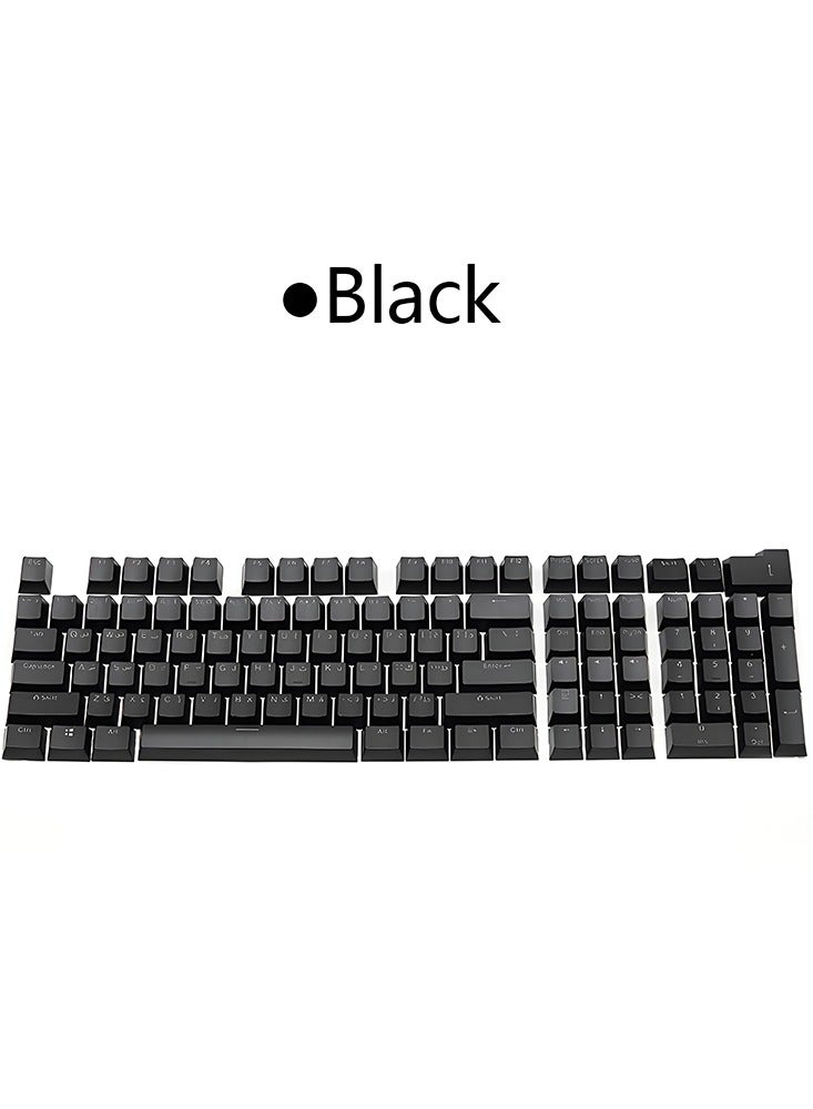 104KB الأسود العربية تصنيع المعدات الأصلية تكوين مفتاح RGB الخلفية لوحة المفاتيح الميكانيكية مجموعة ، مع طلاء المضادة يتلاشى