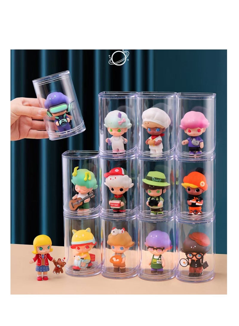 CityRiya-Long Clear Display Case,Creative Display Case, Clear Plastic Storage Box for Mini Toys,Dust-Proof Collectibles Action Figure,ollectibles and Miniature Figurine Collection, Stackable Dustproof Display Box for Dolls Height Under 10cm (12pcs) - Image 1