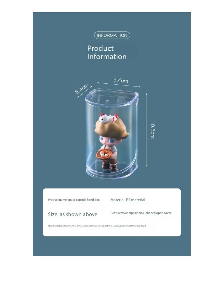 CityRiya-Long Clear Display Case,Creative Display Case, Clear Plastic Storage Box for Mini Toys,Dust-Proof Collectibles Action Figure,ollectibles and Miniature Figurine Collection, Stackable Dustproof Display Box for Dolls Height Under 10cm (12pcs) - Image 2