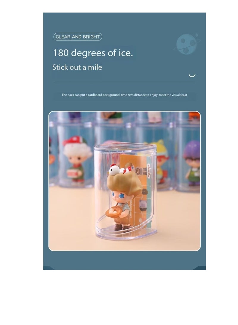 CityRiya-Long Clear Display Case,Creative Display Case, Clear Plastic Storage Box for Mini Toys,Dust-Proof Collectibles Action Figure,ollectibles and Miniature Figurine Collection, Stackable Dustproof Display Box for Dolls Height Under 10cm (12pcs) - Image 3