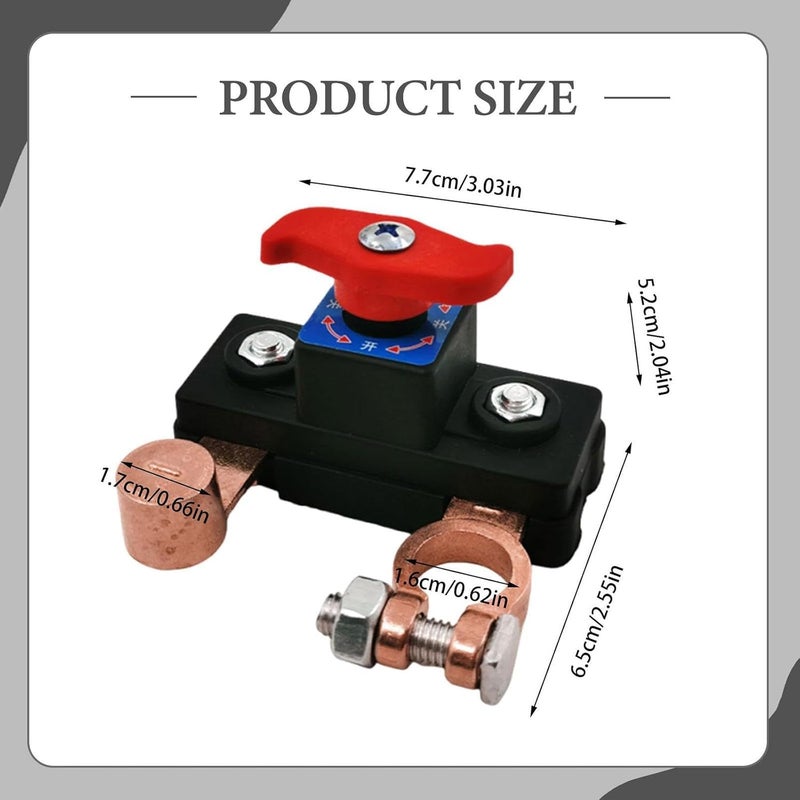 مفتاح فصل بطارية نحاسي ثقيل للسيارة والقارب والشاحنة والعربة السكنية - Image 3