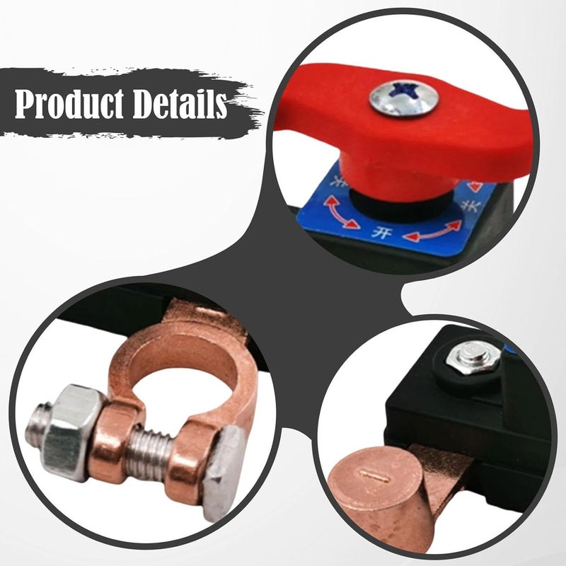 مفتاح فصل بطارية نحاسي ثقيل للسيارة والقارب والشاحنة والعربة السكنية - Image 4