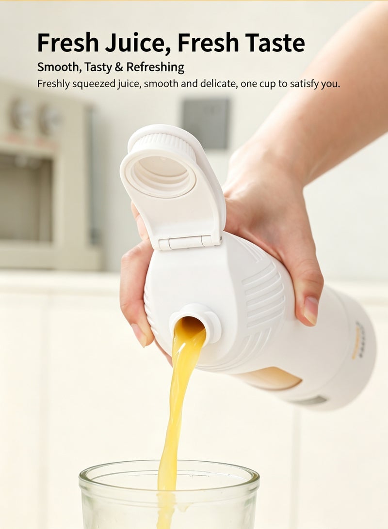 VENTRA Portable Blender - Smoothie Blender with Visible Window & Flip Lid, Mini Wireless Juicer, High Speed 6-Blades for Office, Home, Travel, Food Mixer, 450ML - Image 4