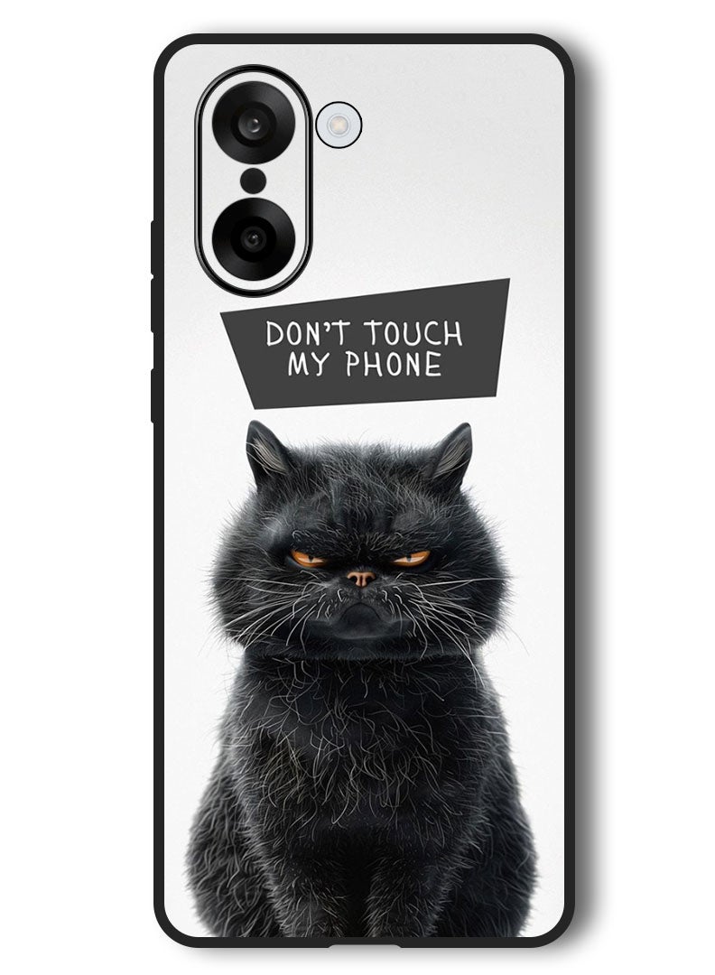 Theodor Case Compatible with OnePlus Nord CE 5 6.77 Inch Protection Shockproof Bumper Cover Dont Touch My Phone Cat - Image 1