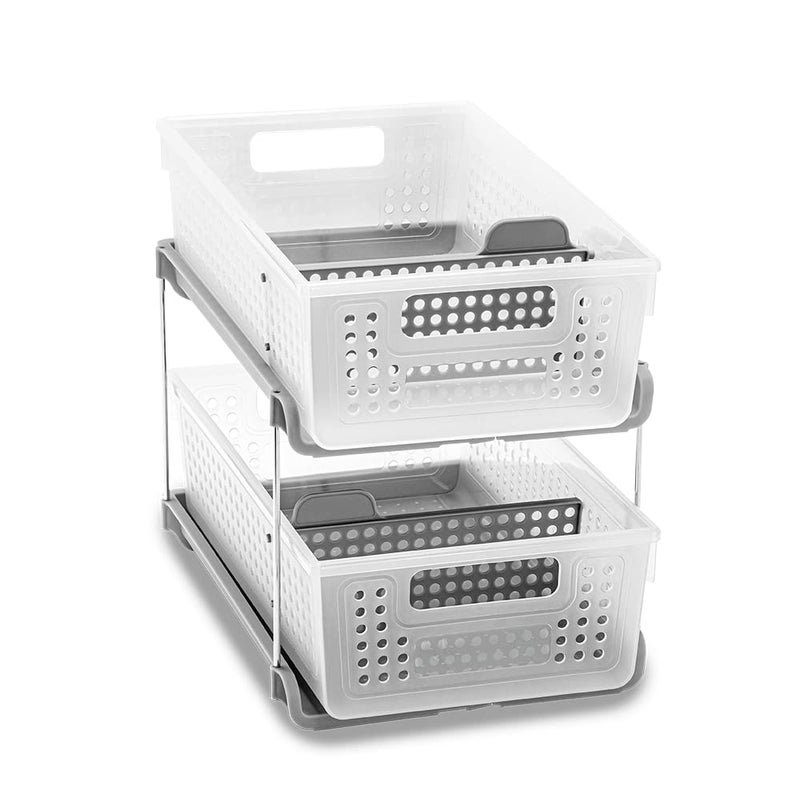 madesmart Antimicrobial 2 Tier Organizer  Pack of 1  Frost - Image 1