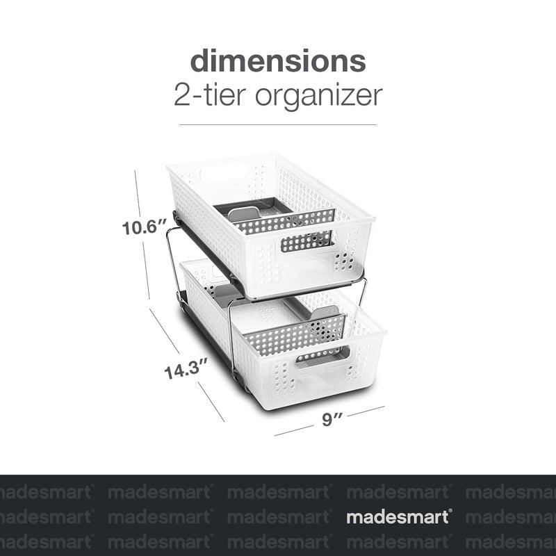 madesmart Antimicrobial 2 Tier Organizer  Pack of 1  Frost - Image 5