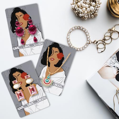 Festiko® Premium Decorative Animated Jewellery Cards (Design 4, Pack of 200 Pcs), Premium Jewellery Tags for Earring & Necklace, Rectangle Display Cards For Ornaments - Image 5