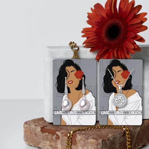 Festiko® Premium Decorative Animated Jewellery Cards (Design 4, Pack of 200 Pcs), Premium Jewellery Tags for Earring & Necklace, Rectangle Display Cards For Ornaments - Image 4