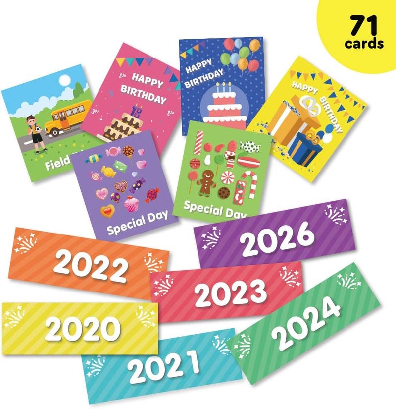 Eamay Classroom Monthly Calendar Pocket Chart with 71 Cards for Kids Learning for Home,Homeschool Supplies and Classroom Must Haves!(Black) - Image 3