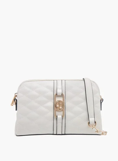 Celeste Womens Quilted Crossbody Bag With Zip Closure And Detachable Strap