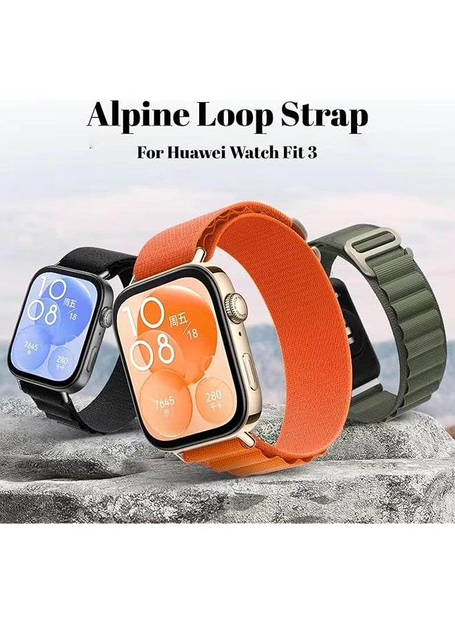 erorex - Nylon Band Compatible With Huawei Watch Fit 3 2024 Strap Alpine Loop Sports Wristband Replacement Breathable Nylon Material Band For Huawei Watch Fit 3 2024 Women Men - Image 1