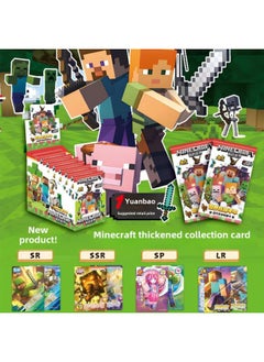 Board Game Card Casual Full Set Subway Escape Top Mouse Man Goddess Story Full Thickness Card Collection Toy-Color:[ Minecraft] 1 Yuan Pack Thick Card, 30 Packs In A Box, A Total Of 90 Cards