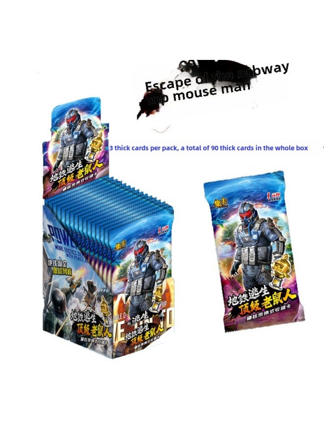 Generic - Board Game Card Casual Full Set Subway Escape Top Mouse Man Goddess Story Full Thickness Card Collection Toy-Color:[ Minecraft] 1 Yuan Pack Thick Card, 30 Packs In A Box, A Total Of 90 Cards - Image 1