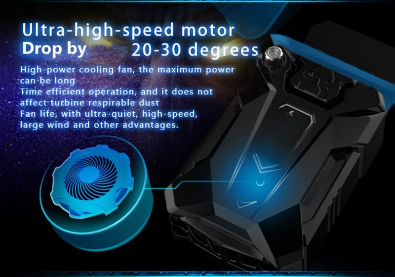 Laptop Cooling Fan: Compact Portable Silent Design - Adjustable Infinite Speed Notebook Cooler for Home Office Travel - Image 3