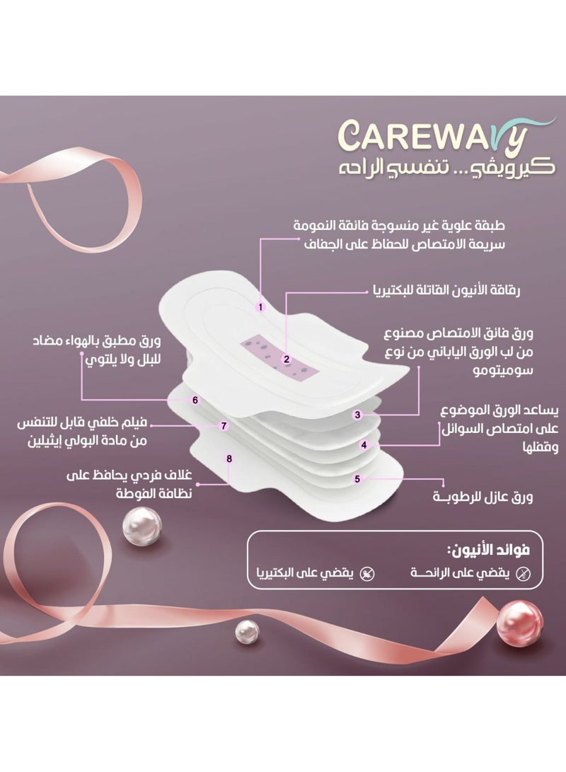 carewavy Carewavy Thin Sanitary Pads with Cotton Comfort Wings Extra Clean  - Image 4