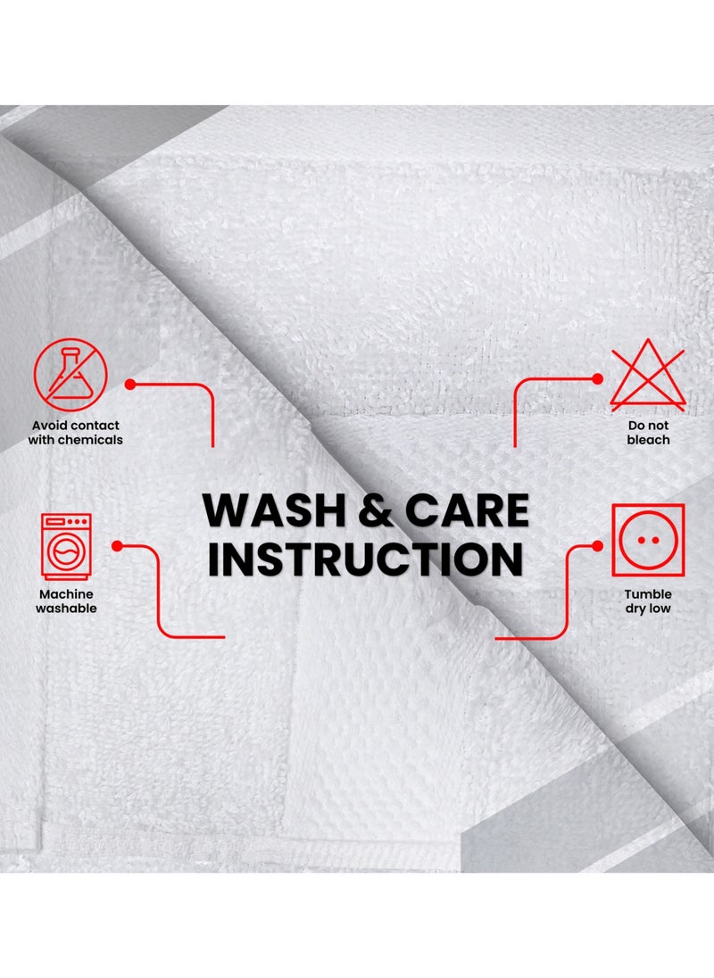 Infinitee Xclusives Infinitee Xclusives Premium White Washcloths Set – Pack of 4, 13 x 13 Inches (33 x 33cm) 100% Cotton Wash Cloths for Your Body and Face Towels, Kitchen Dish Towels and Rags, Baby Washcloth  - Image 5