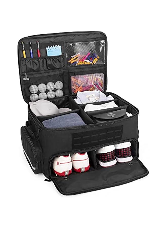 Arabest Golf Car Locker Organizer with Shoe Compartment for US Mens 16, Storage for Balls, Tees, Clothes, Gloves, Accessories - Image 1