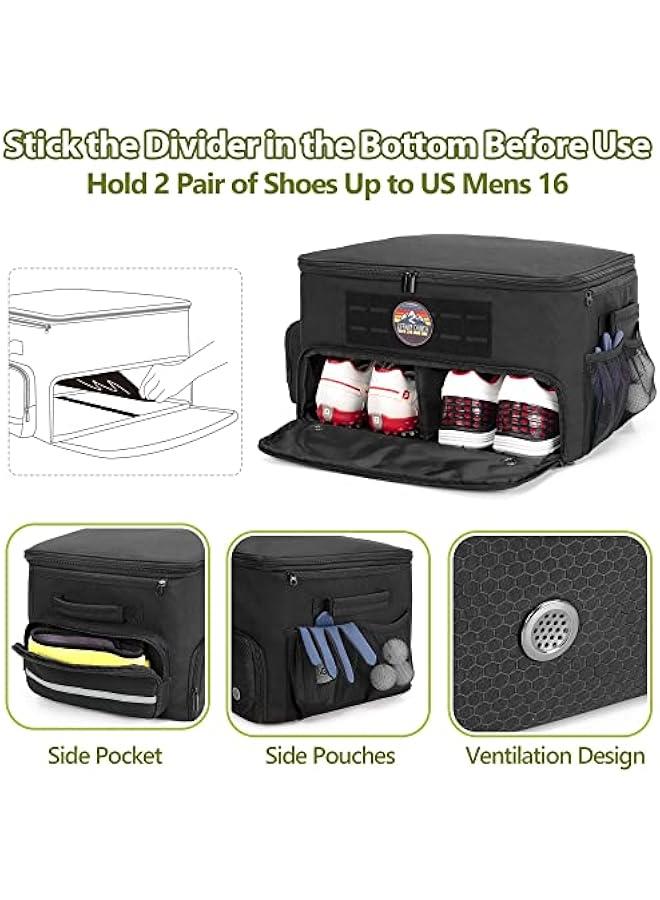 Arabest Golf Car Locker Organizer with Shoe Compartment for US Mens 16, Storage for Balls, Tees, Clothes, Gloves, Accessories - Image 3