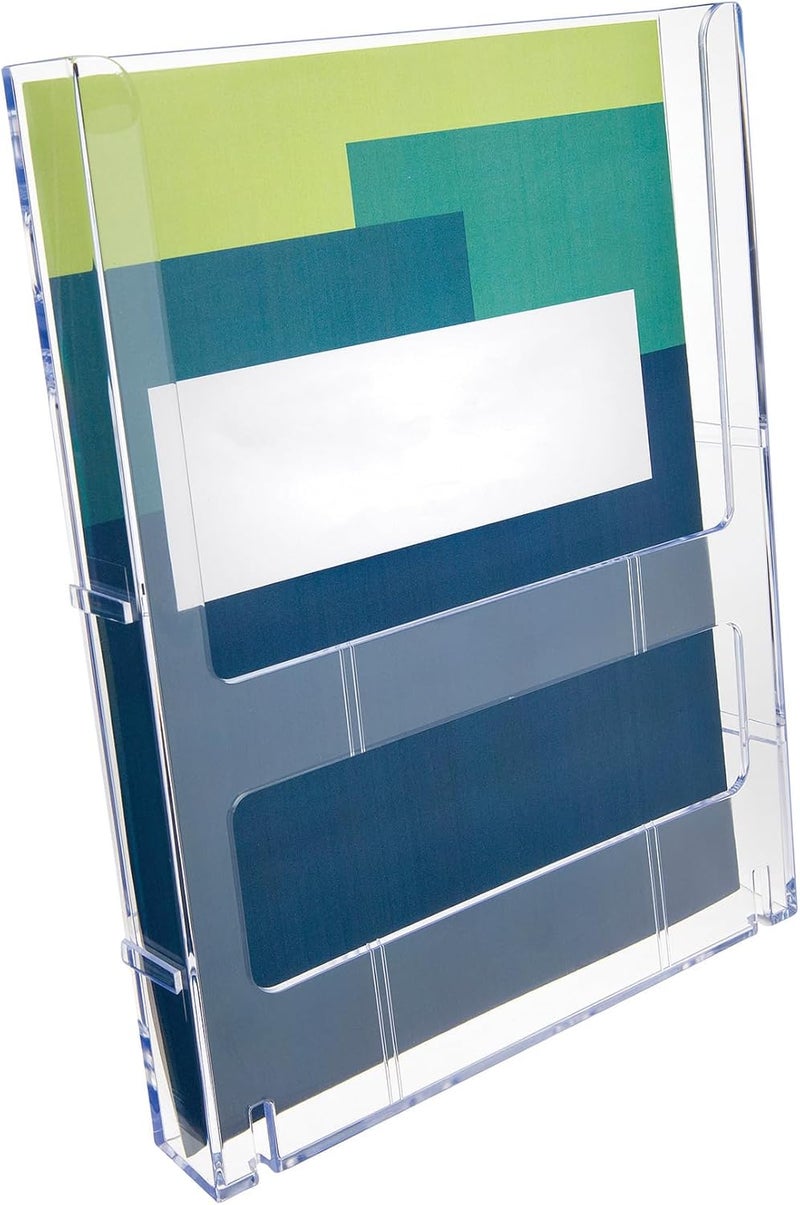 Deflecto Deflecto Lit Loc Interlocking Magazine Holder Clear 1114 x 9 x 114 772001  - Image 3