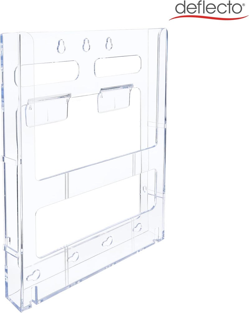 Deflecto Deflecto Lit Loc Interlocking Magazine Holder Clear 1114 x 9 x 114 772001  - Image 4