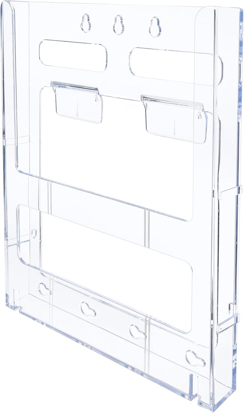 Deflecto Deflecto Lit Loc Interlocking Magazine Holder Clear 1114 x 9 x 114 772001  - Image 1