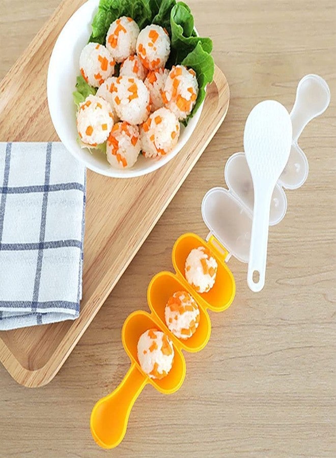 nanaxagly Rice Ball Molds DIY Sushi Balls Making Mould Kitchen Diningroom Tools for Shake DIY Lunch with a Mini Rice Spoon - Image 3