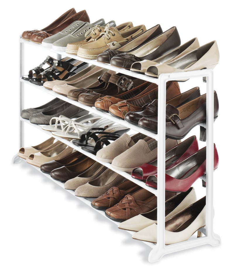 Whitmor 4 Tier 20 Pair Floor Shoe Rack - White - Image 4