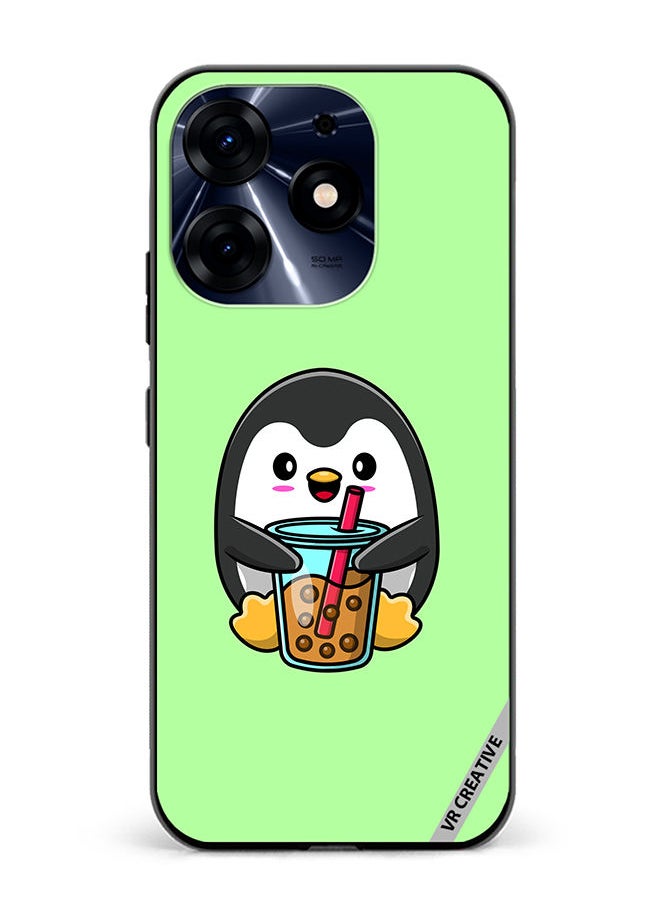 VR CREATIVE Protective Case Cover For Tecno Spark 10 Pro Penguin Cola Design Multicolour  - Image 1
