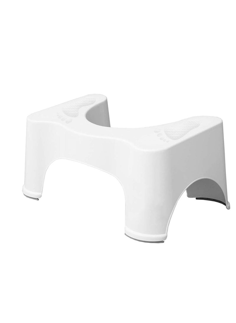 JAJEEK Step Stool - Western Toilet Portable Potty Training Seat for Kids & Adults, Comfortable, Durable, and Easy to Use - White, Large Size for Enhanced Comfort and Support - Image 1