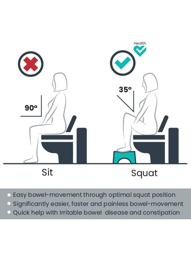 JAJEEK Step Stool - Western Toilet Portable Potty Training Seat for Kids & Adults, Comfortable, Durable, and Easy to Use - White, Large Size for Enhanced Comfort and Support - Image 3