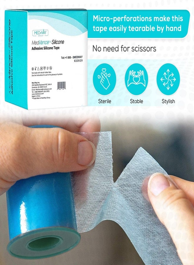 Medvance Soft Silicone Tape with Perforation for Easy Cut Size - 1" Width (1 Pack, 5 Yards) - Image 3