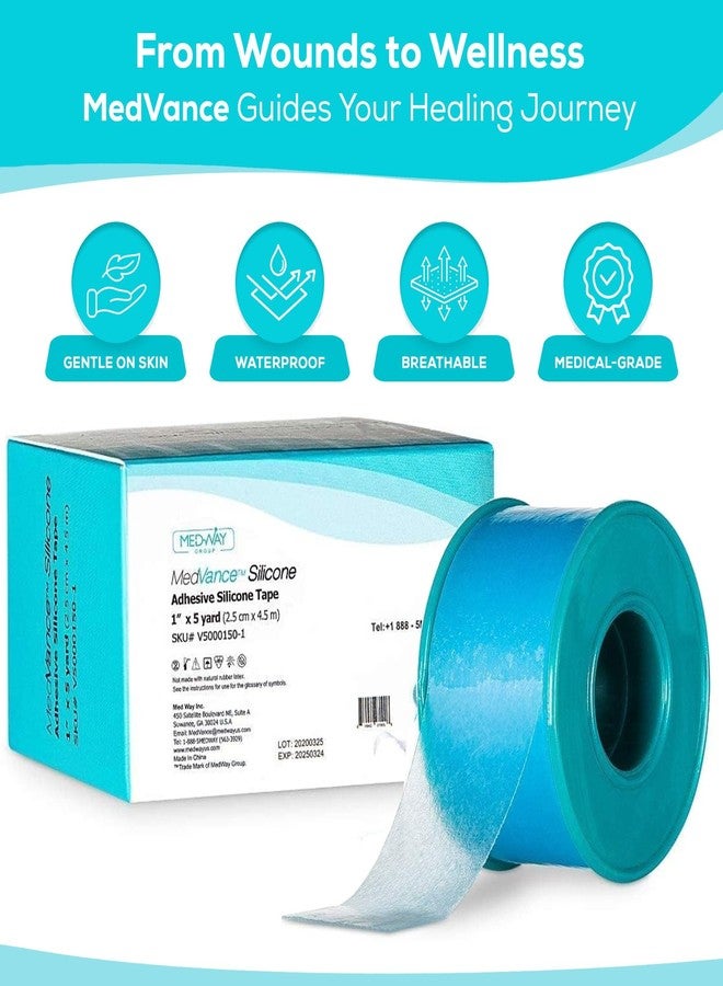 Medvance Soft Silicone Tape with Perforation for Easy Cut Size - 1" Width (1 Pack, 5 Yards) - Image 2
