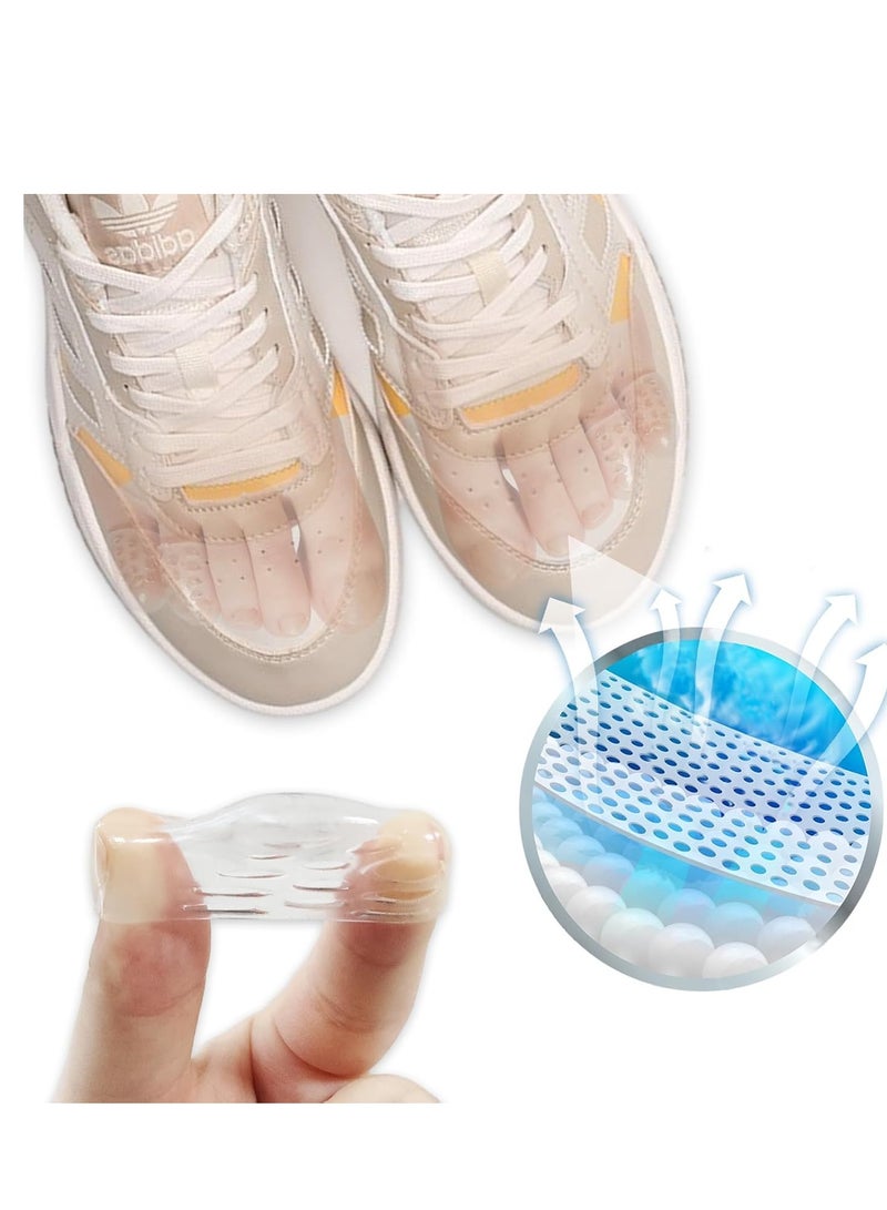 20 قطعة من واقيات أصابع القدم، أغطية أصابع القدم المصنوعة من السيليكون، واقيات أصابع القدم الصغيرة المضادة للاحتكاك لتخفيف الألم، أغطية أصابع القدم القابلة للتنفس لأظافر القدم النامية تحت الجلد، والذرة، ومنع البثور، وأصابع القدم المطرقة (20 قطعة) - Image 2