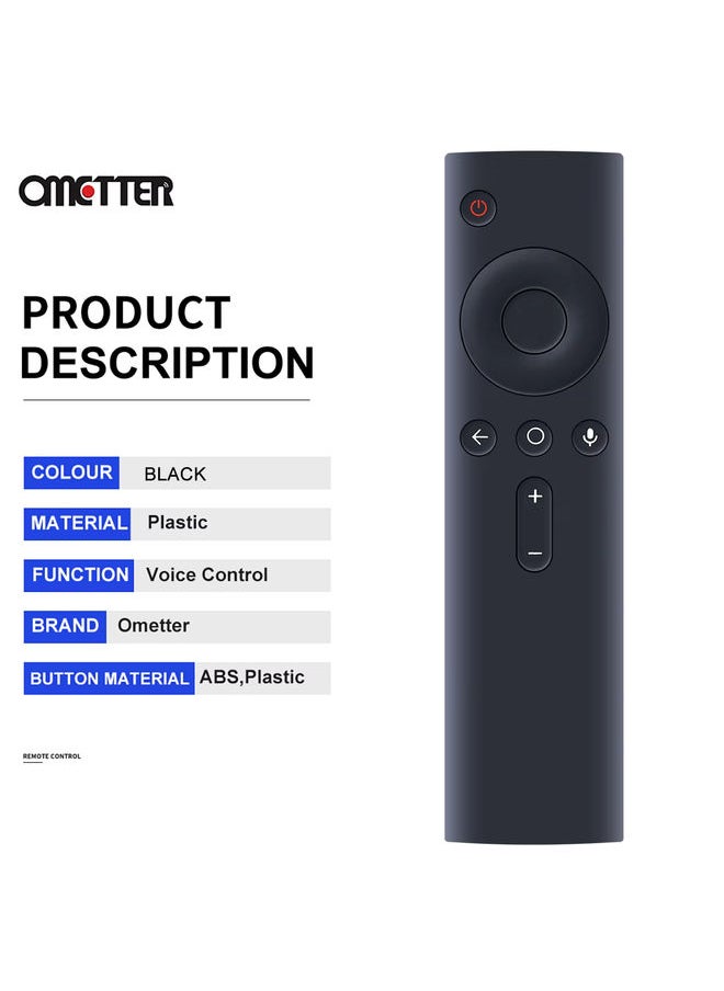 OMETTER - New Replacement XMRM-002 For Xiaomi MI 4K Ultra HDR TV Box 3 with Voice Search Bluetooth Remote Control MDZ-16-AB - Image 1