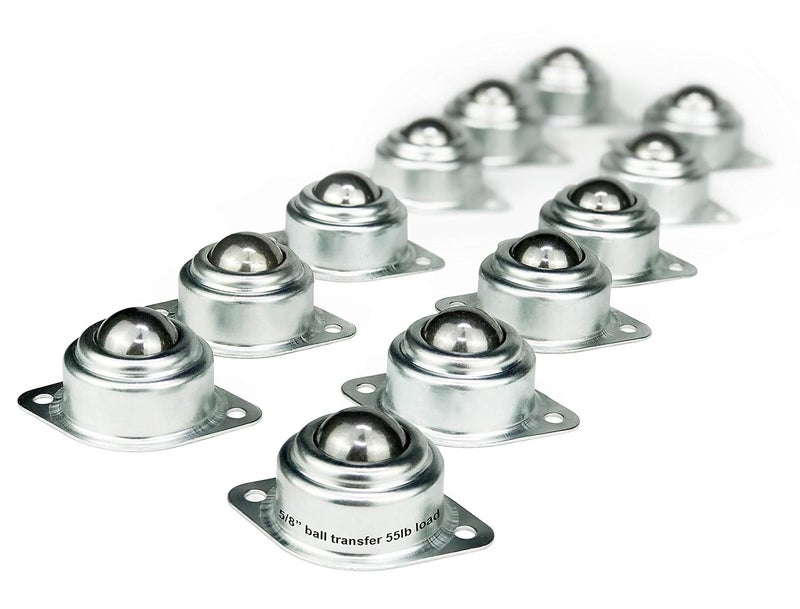 TruePower 5/8” Roller Ball Transfer Bearings, 660 Lbs Total Load Capacity (Set of 12) - Image 1