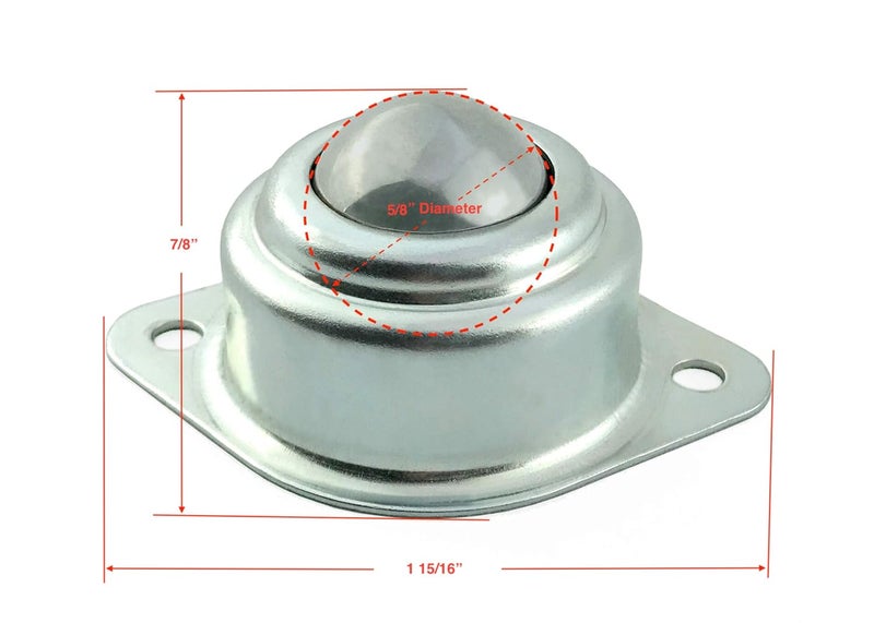 TruePower 5/8” Roller Ball Transfer Bearings, 660 Lbs Total Load Capacity (Set of 12) - Image 2