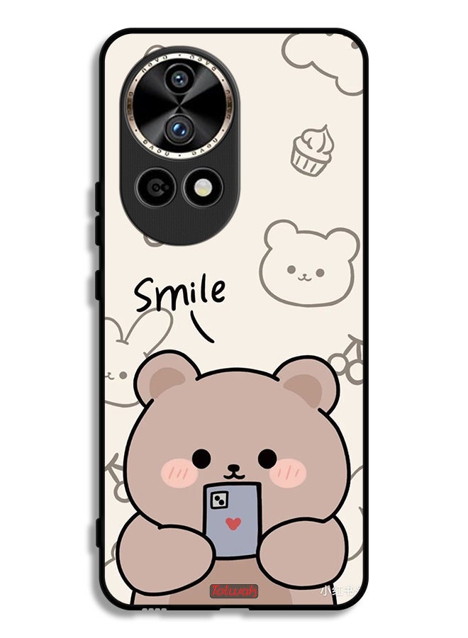 Tolwak Huawei nova 12 Pro 5G Protective Case Cover Smile Bear Art - Image 1