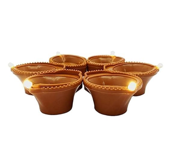 AYUNIX Water Sensor Led Diyas EDiya NoOil NoElectricity Warm Orange Ambient Lights Battery Operated Led Candles for Home Decor Festivals Decoration Diwali Lights Pack of 48 - Image 1
