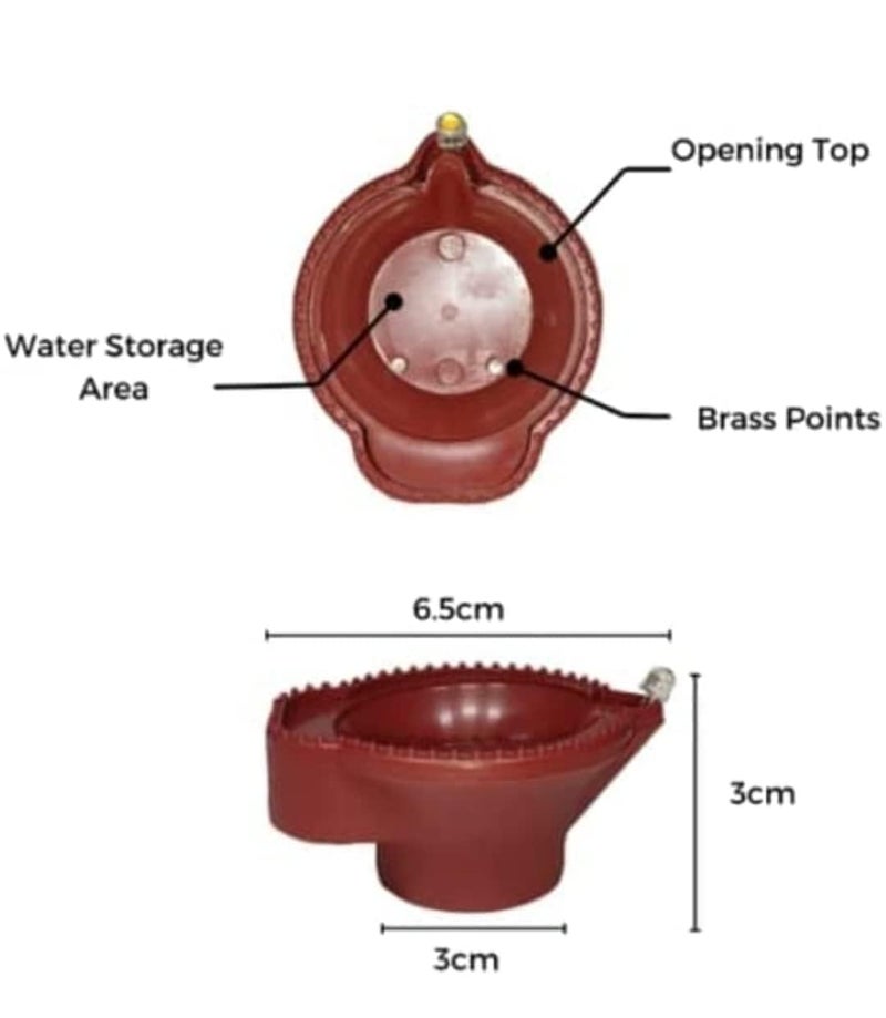 AYUNIX Water Sensor Led Diyas EDiya NoOil NoElectricity Warm Orange Ambient Lights Battery Operated Led Candles for Home Decor Festivals Decoration Diwali Lights Pack of 48 - Image 5