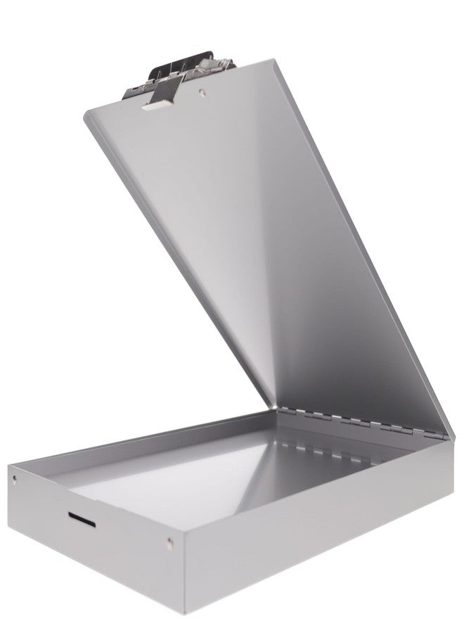Saunders Metal Clipboard with Storage, Silver Dual Layer Nursing Clipboard Folio, Letter Size Paper Organizer, Steel Clip with Self Locking Latch, Form Holder for Office, School & Work - Made in USA - Image 5